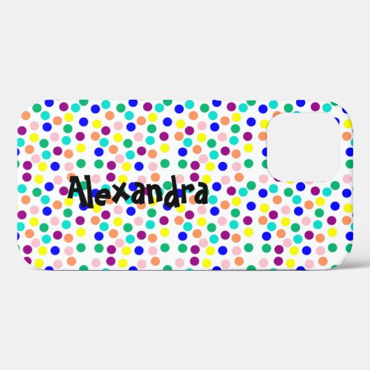 Coques Case-Mate iPhone Points multicolores personnalisés (Verso (horizontal))