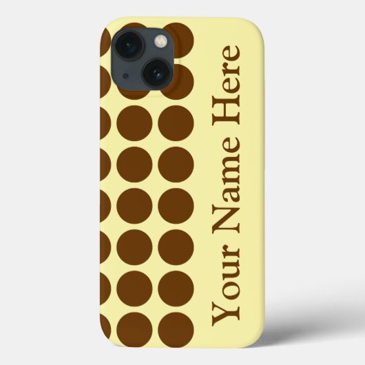 Coques Case-Mate iPhone Points neutres en crème de muscade avec nom (Verso)