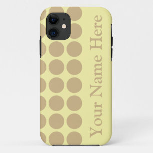 Etui iPhone Case-Mate Points neutres en crème Tan avec nom