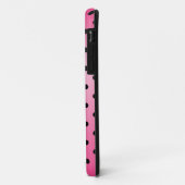 Coques Case-Mate iPhone points noirs cool sur fond rose brillant (Dos/Gauche)