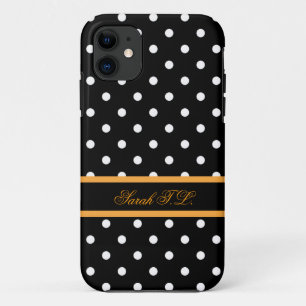 Coque Case-Mate Pour iPhone Points noirs et blancs élégants