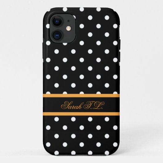 Coques Case-Mate iPhone Points noirs et blancs élégants (Dos)