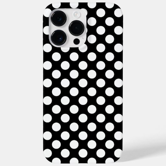 Coques Case-Mate iPhone Points noirs et blancs personnalisables (Verso)
