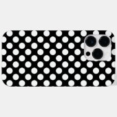 Coques Case-Mate iPhone Points noirs et blancs personnalisables (Verso (horizontal))