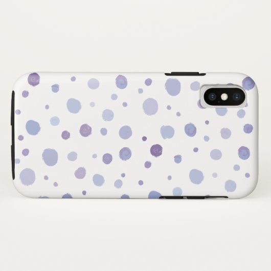 Coques Case-Mate iPhone points noirs peints à la main (Dos (Horizontal))