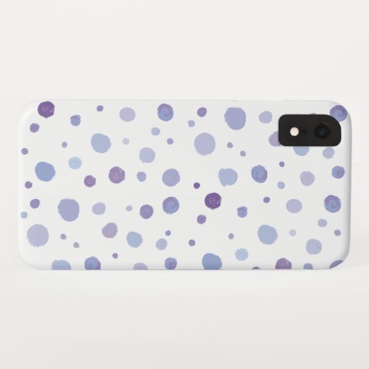 Coques Case-Mate iPhone points noirs peints à la main (Dos (Horizontal))
