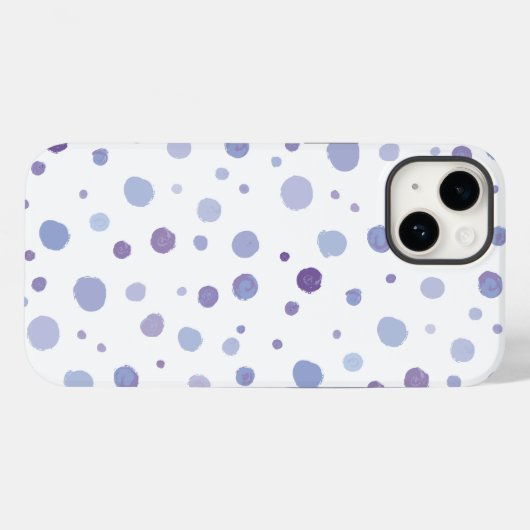 Coques Case-Mate iPhone points noirs peints à la main (Verso (horizontal))