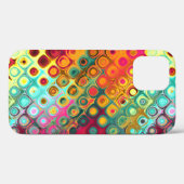 Coques Case-Mate iPhone Points Rainbow Red Liquid Abstrait Motif Coque-Mat (Verso (horizontal))