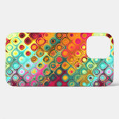 Coques Case-Mate iPhone Points Rainbow Red Liquid Abstrait Motif Coque-Mat (Verso (horizontal))