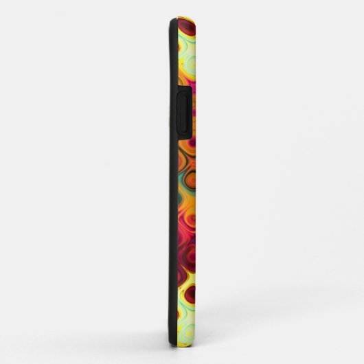 Coques Case-Mate iPhone Points Rainbow Red Liquid Abstrait Motif Coque-Mat (Dos/Droite)