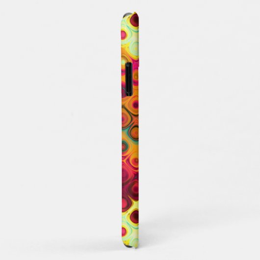 Coques Case-Mate iPhone Points Rainbow Red Liquid Motif Abstrait (Dos/Droite)