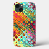 Coques Case-Mate iPhone Points Rainbow Red Liquid Motif Abstrait (Verso)