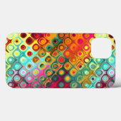 Coques Case-Mate iPhone Points Rainbow Red Liquid Motif Abstrait (Verso (horizontal))