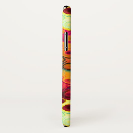 Coques Case-Mate iPhone Points Rainbow Red Liquid Motif Abstrait (Dos/Droite)