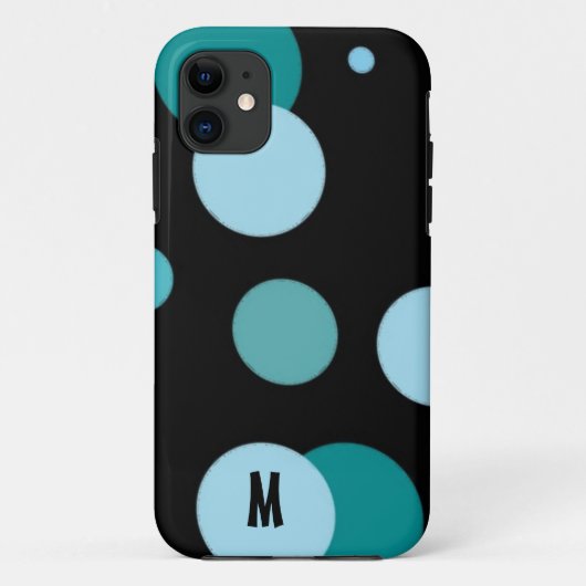 Coques Case-Mate iPhone Points Rétro avec Initiale (Dos)