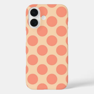 Coques iPhone 16 Points rétro géants - orange sherbet