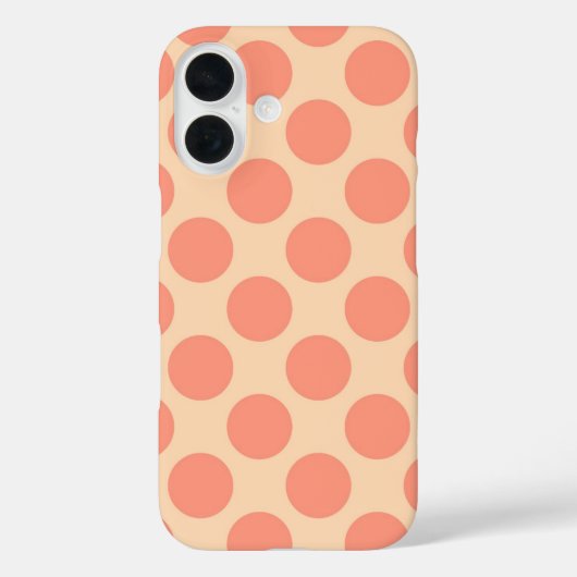 Coques Case-Mate iPhone Points rétro géants - orange sherbet (Verso)