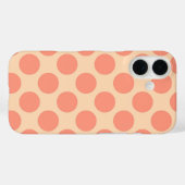 Coques Case-Mate iPhone Points rétro géants - Sherbet orange (Verso (horizontal))
