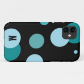 Coques Case-Mate iPhone Points rétroactifs avec initial (Dos (Horizontal))