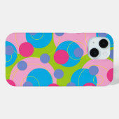 Coques Case-Mate iPhone Points ronds Colorfu rétro Candy rose Funky Super (Verso (horizontal))
