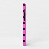 Coques Case-Mate iPhone Points rose et noir à pois (Dos/Gauche)