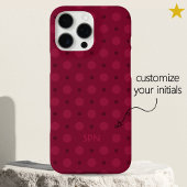 Coques Case-Mate iPhone Points Rose Fuchsia Classiques Initiales Nom Perso