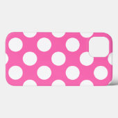 Coques Case-Mate iPhone Points roses chauds (Verso (horizontal))