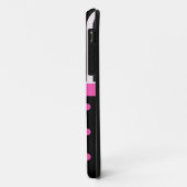 Coques Case-Mate iPhone points roses et rayures noir et blanc (Dos/Gauche)