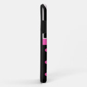 Coques Case-Mate iPhone points roses et rayures noir et blanc (Dos/Droite)