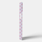 Coques Case-Mate iPhone Points roses sur fond blanc argenté (Verso / Droite)