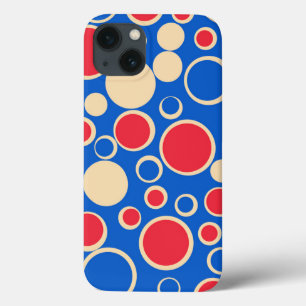 Case-Mate iPhone Case Points Rouge Et Bleu Sur Bleu