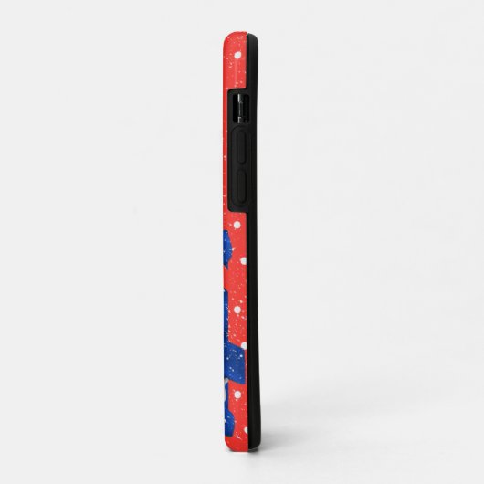 Coques Case-Mate iPhone points rouges et blancs (Dos/Gauche)