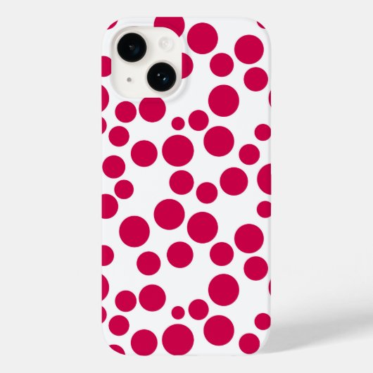 Coques Case-Mate iPhone points rouges sur fond blanc (Verso)
