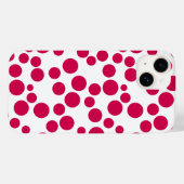 Coques Case-Mate iPhone points rouges sur fond blanc (Verso (horizontal))