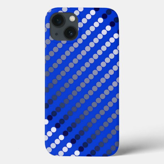 Coques Case-Mate iPhone Points satinés - bleu cobalt et étain (Verso)