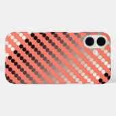 Coques Case-Mate iPhone Points satinés - corail et étain (Verso (horizontal))
