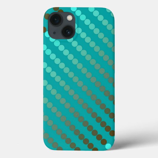 Coques Case-Mate iPhone Points satinés - gris turquoise et étain (Verso)