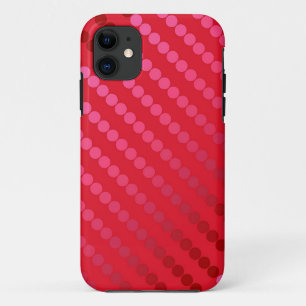 Coque iPhone 11 Points satinés - nuances de rouge profond