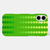 Coques Case-Mate iPhone Points satinés - nuances de vert citron (Verso (horizontal))