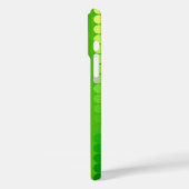 Coques Case-Mate iPhone Points satinés - nuances de vert citron (Verso / Gauche)