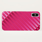 Coques Case-Mate iPhone Points satinés - nuances rose fuchsia (Dos (Horizontal))