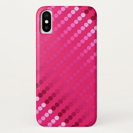 Coques Case-Mate iPhone Points satinés - nuances rose fuchsia (Dos)