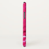 Coques Case-Mate iPhone Points satinés - nuances rose fuchsia (Dos/Droite)