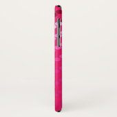 Coques Case-Mate iPhone Points satinés - nuances rose fuchsia (Dos/Gauche)
