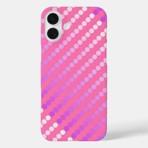 iPhone 16 Plus Case Points satinés - rose et orchidée