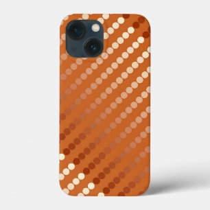 iPhone 13 Mini Coque Points satinés - rouille et cuivre