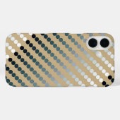 Coques Case-Mate iPhone Points satinés - taupe et gris étain (Verso (horizontal))