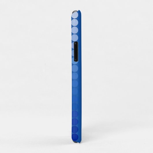 Coques Case-Mate iPhone Points satinés - tons bleu acier (Dos/Droite)