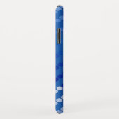 Coques Case-Mate iPhone Points satinés - tons bleu acier (Dos/Droite)