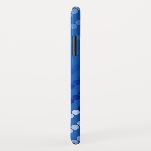 Coques Case-Mate iPhone Points satinés - tons bleu acier (Dos/Droite)
